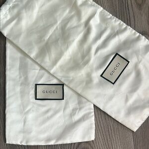 Gucci White Dust Bags